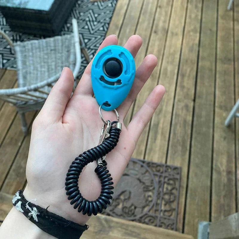 Clicker dressage premium pour chien et chat avec bracelet réglable, entraîneur à cliquer ergonomique et compact