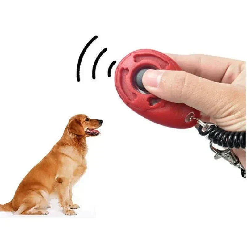 Clicker dressage Premium ergonomique pour chien et chat avec bracelet réglable, outil d'entraînement positif compact et coloré