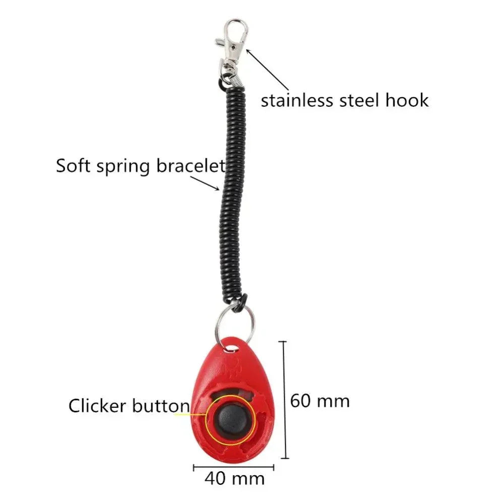 Clicker dressage premium pour chiens et chats, entraîneur à cliquer avec bracelet réglable, outil ergonomique pour renforcer positivement les comportements.