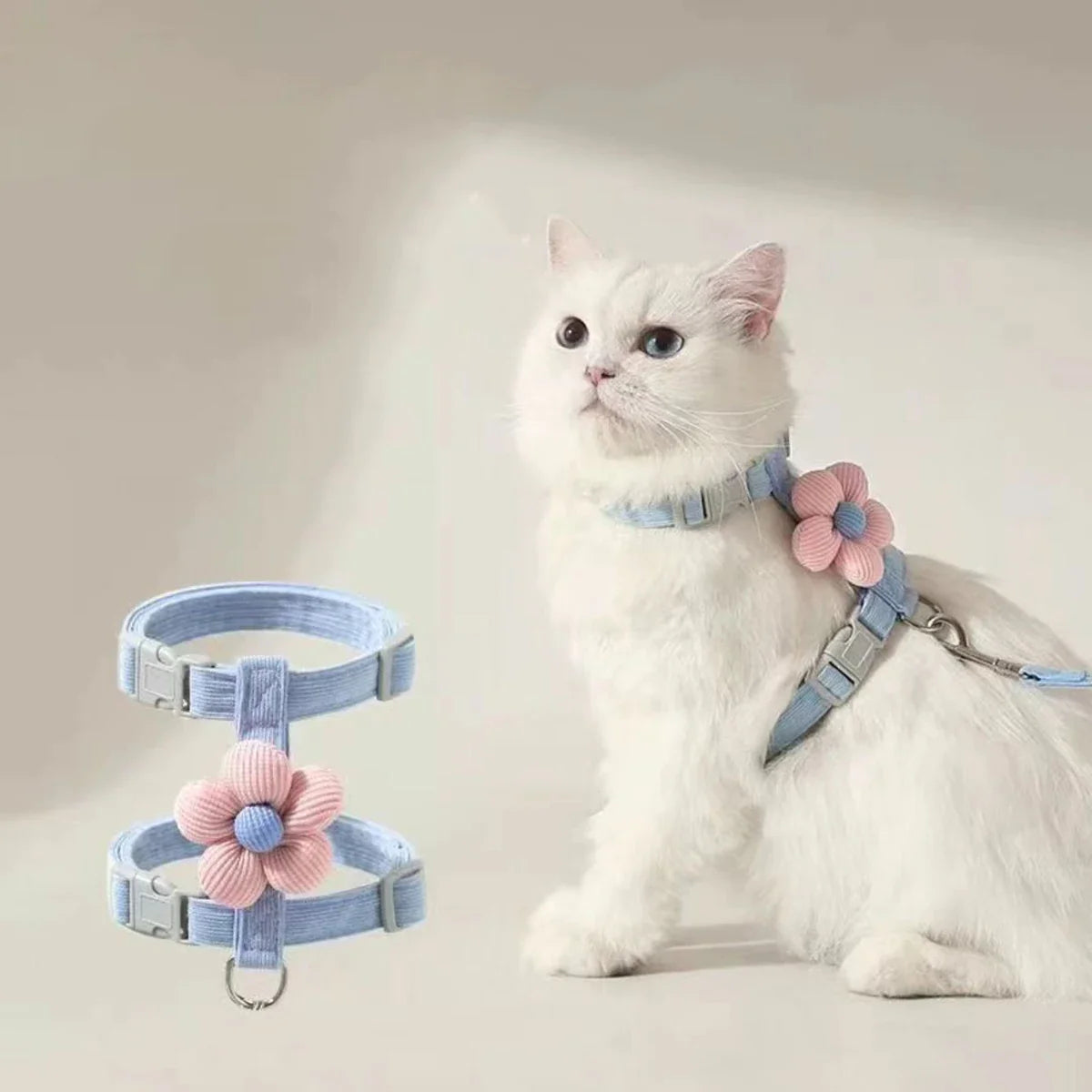 Harnais & Laisse pour Chat – Kit Réglable Doux & Sécurisé