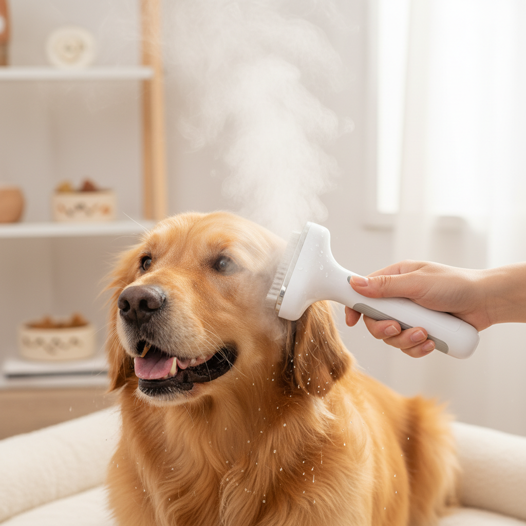 SteamBrush avec chien